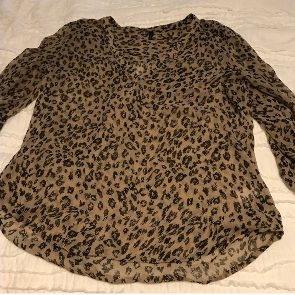 Leopard chiffon top